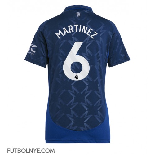 Camiseta Manchester United Lisandro Martinez #6 Visitante Equipación para mujer 2024-25 manga corta